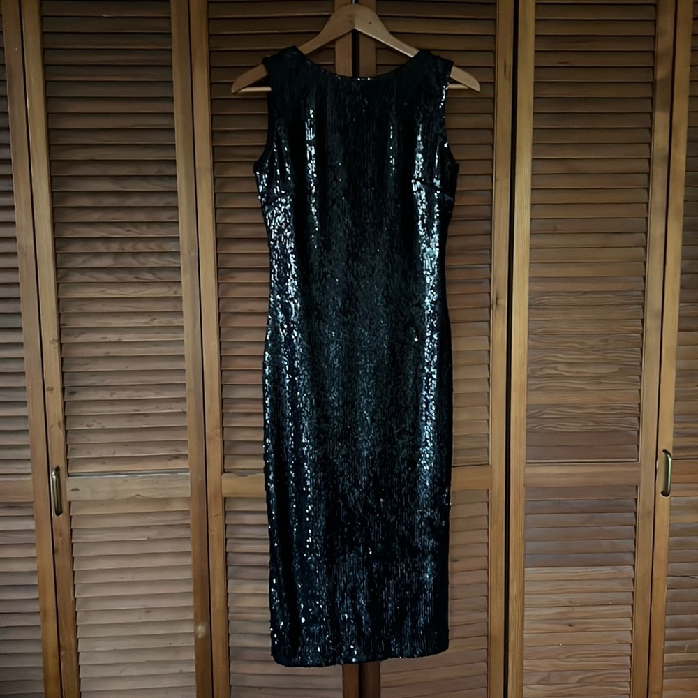 Dress the Population black sequin dress